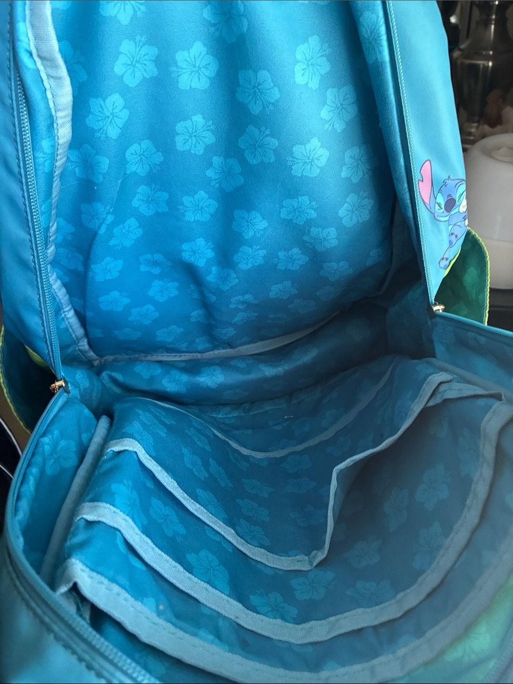 Stitch Kids Backpack in Blue, Green & Orange - Picture 4 of 5